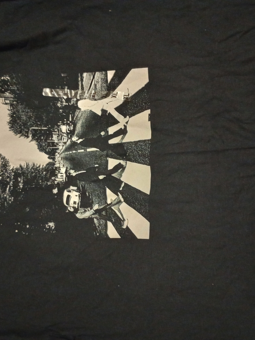 The Beatles Black Short-Sleeve Kids Tee with Abbey Road Graphic
